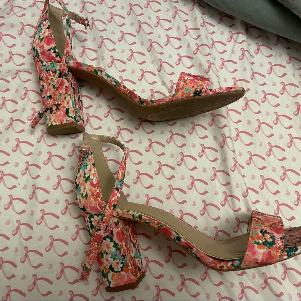 Kelly & Katie Multicolor Floral Heels